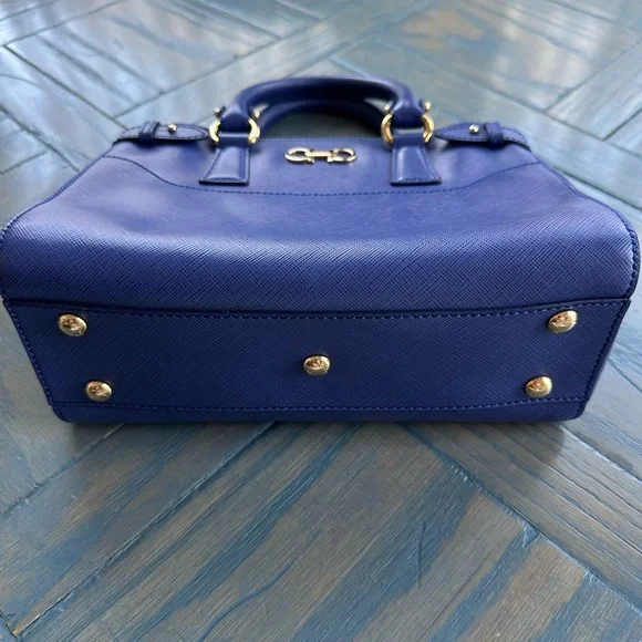 Salvatore Ferragamo Medium Blue Batik Leather Tote - Picture 3 of 16